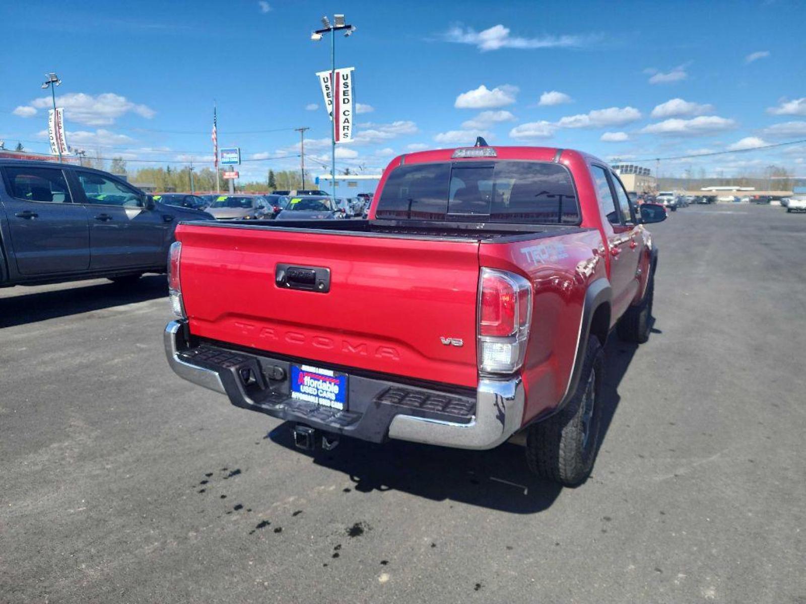 2022 RED TOYOTA TACOMA DOUBLE CAB (3TMCZ5AN5NM) with an 3.5L engine, Automatic transmission, located at 2525 S. Cushman, Fairbanks, AK, 99701, (907) 452-5707, 64.824036, -147.712311 - Photo #1