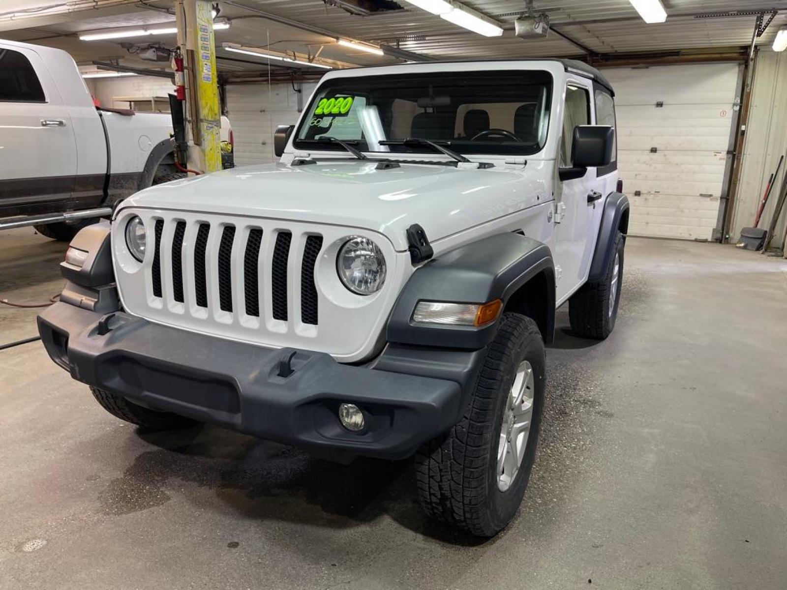 2020 WHITE JEEP WRANGLER SPORT (1C4GJXAG1LW) with an 3.6L engine, Automatic transmission, located at 2525 S. Cushman, Fairbanks, AK, 99701, (907) 452-5707, 64.824036, -147.712311 - Photo #1