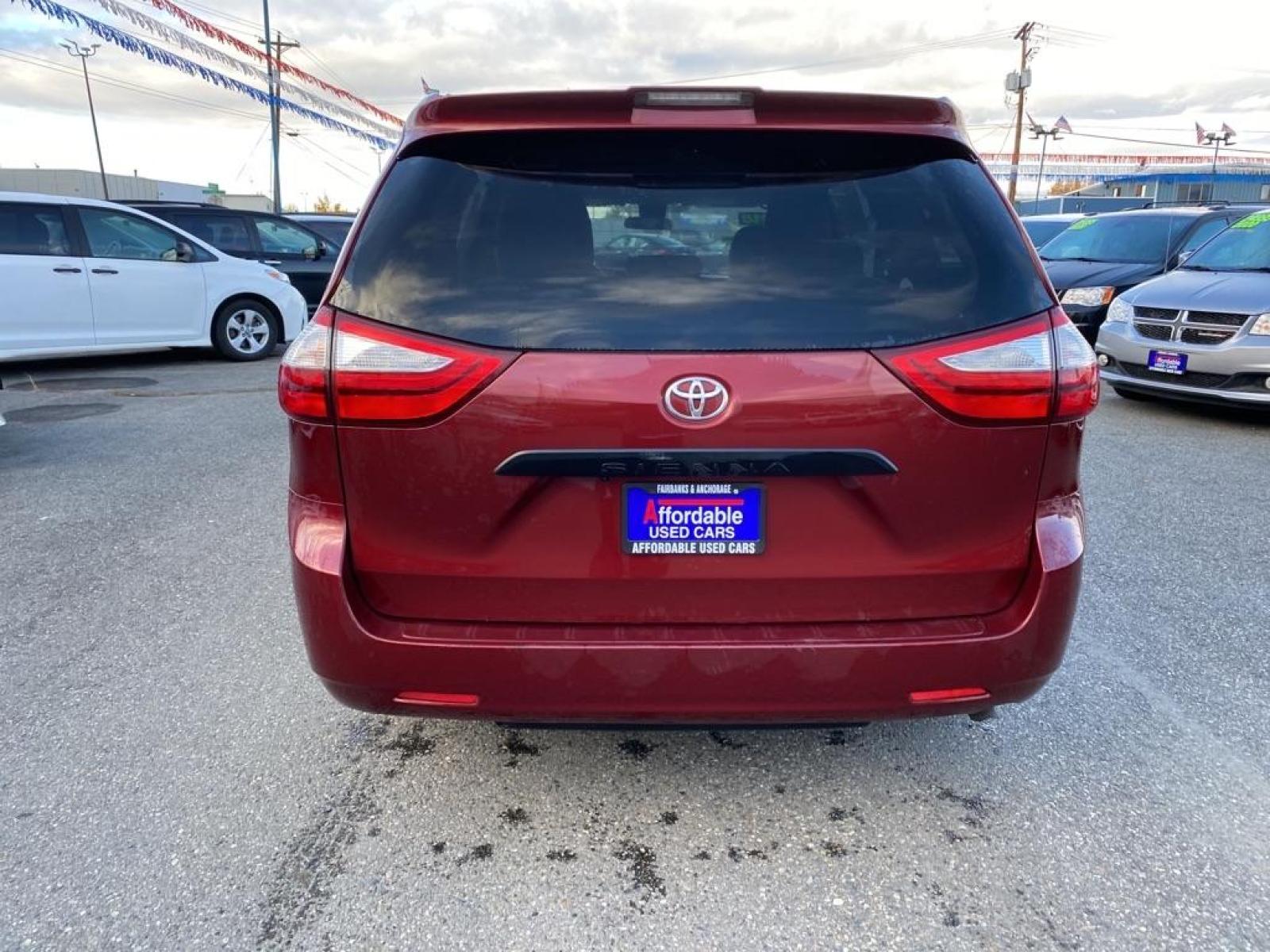 2018 MAROON TOYOTA SIENNA L (5TDZZ3DC1JS) with an 3.5L engine, Automatic transmission, located at 2525 S. Cushman, Fairbanks, AK, 99701, (907) 452-5707, 64.824799, -147.711899 - Photo #5