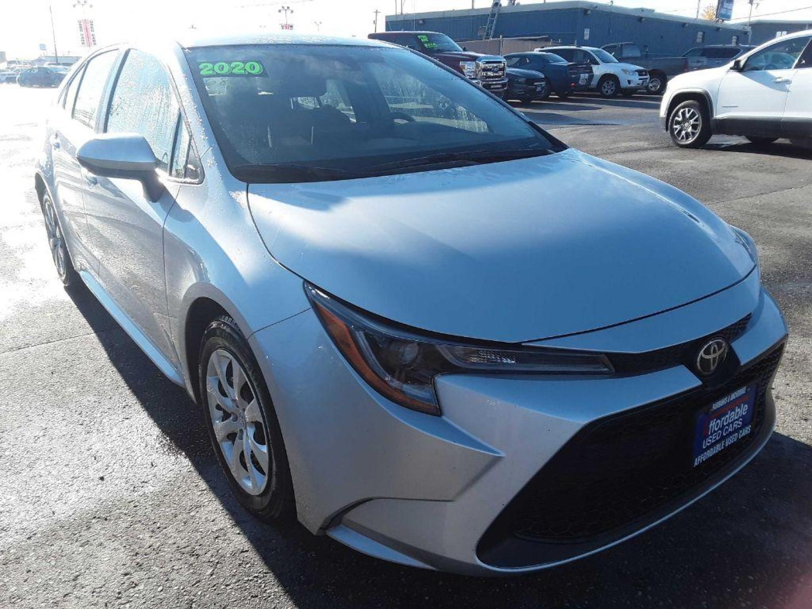 2020 SILVER TOYOTA COROLLA LE (JTDEPRAE3LJ) with an 1.8L engine, Continuously Variable transmission, located at 2525 S. Cushman, Fairbanks, AK, 99701, (907) 452-5707, 64.824799, -147.711899 - Photo #0
