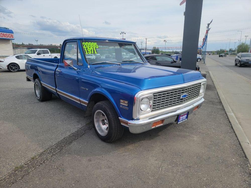 1971 BLUE CHEVROLET C-10 LONG BED (CE141J60940) , Automatic transmission, located at 2525 S. Cushman, Fairbanks, AK, 99701, (907) 452-5707, 64.824799, -147.711899 - Photo #0