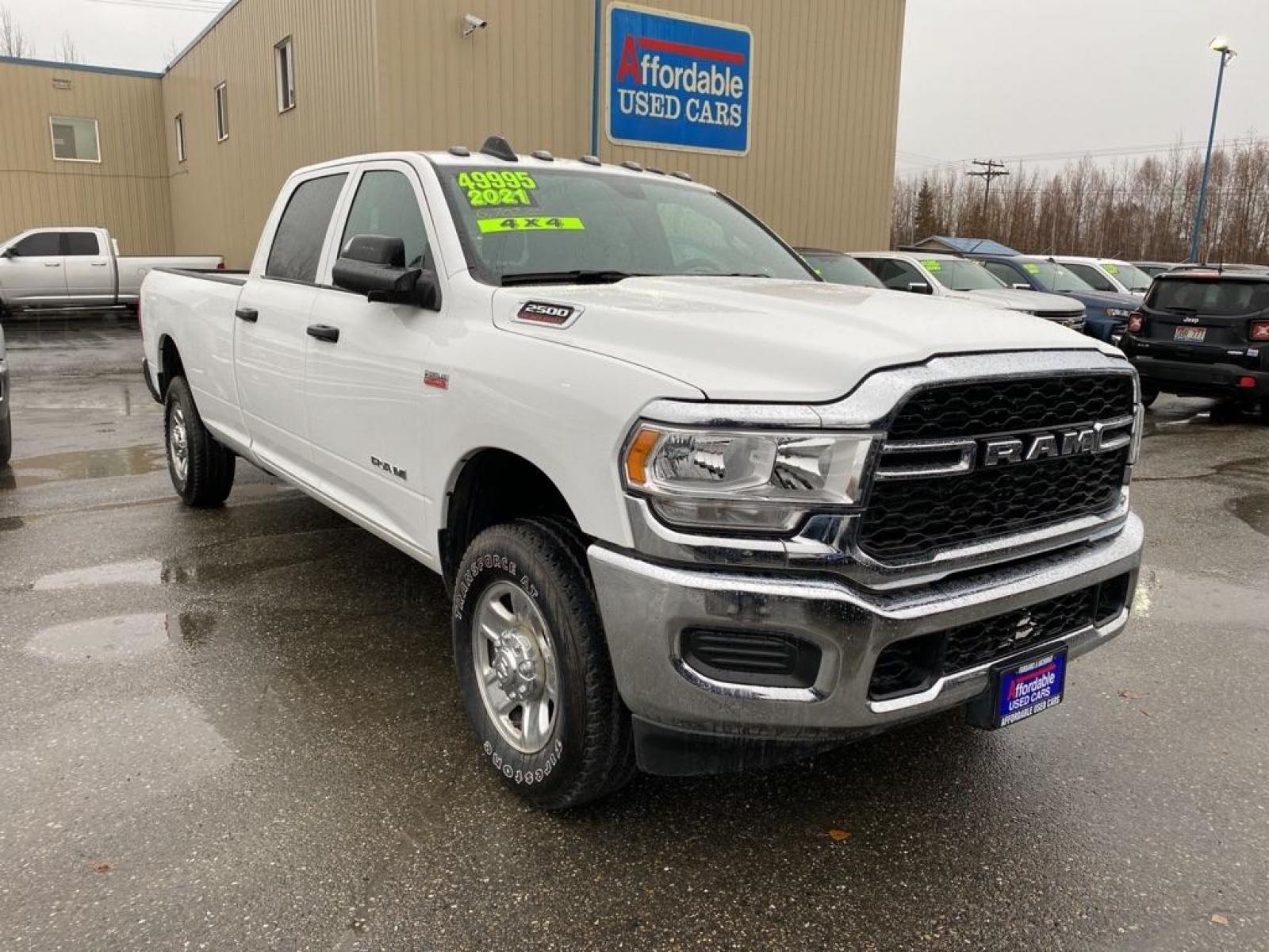 2021 WHITE RAM 2500 TRADESMAN (3C6UR5HJ9MG) with an 6.4L engine, Automatic transmission, located at 2525 S. Cushman, Fairbanks, AK, 99701, (907) 452-5707, 64.824799, -147.711899 - Photo #0