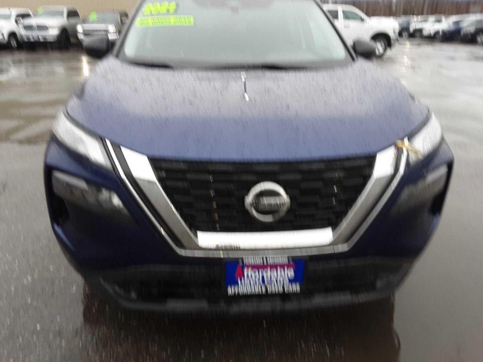 2021 BLUE NISSAN ROGUE S (5N1AT3AB2MC) with an 2.5L engine, Continuously Variable transmission, located at 2525 S. Cushman, Fairbanks, AK, 99701, (907) 452-5707, 64.824799, -147.711899 - Photo #1