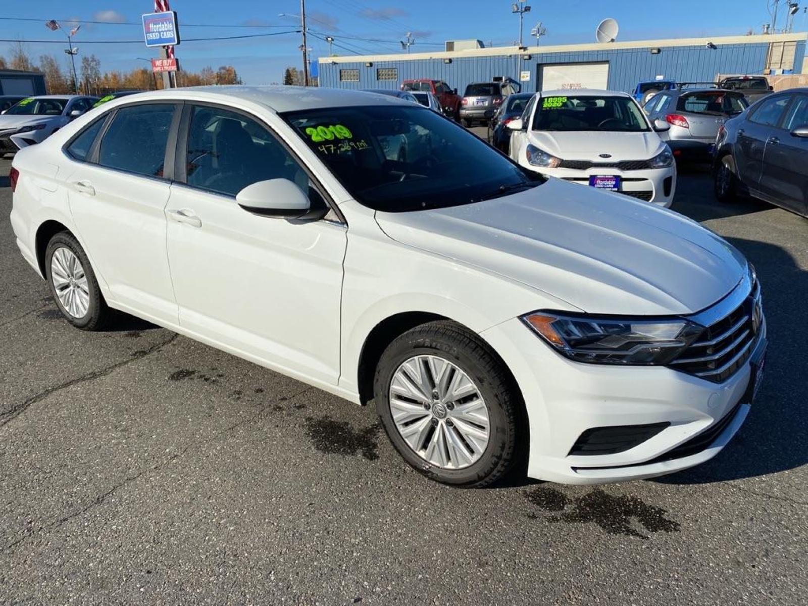 2019 WHITE VOLKSWAGEN JETTA S (3VWCB7BU7KM) with an 1.4L engine, Automatic transmission, located at 2525 S. Cushman, Fairbanks, AK, 99701, (907) 452-5707, 64.824799, -147.711899 - Photo #0