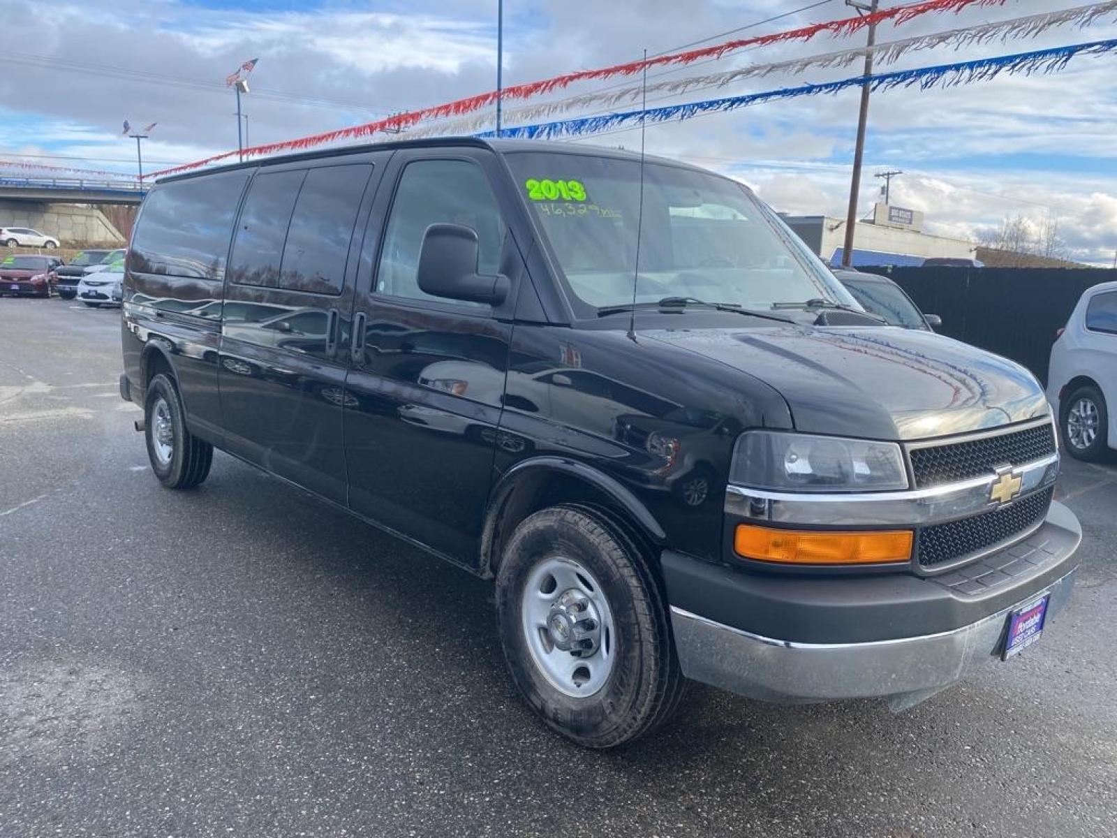 2013 BLACK CHEVROLET EXPRESS G3500 LT (1GAZG1FA5D1) with an 4.8L engine, Automatic transmission, located at 2525 S. Cushman, Fairbanks, AK, 99701, (907) 452-5707, 64.824799, -147.711899 - Photo #0