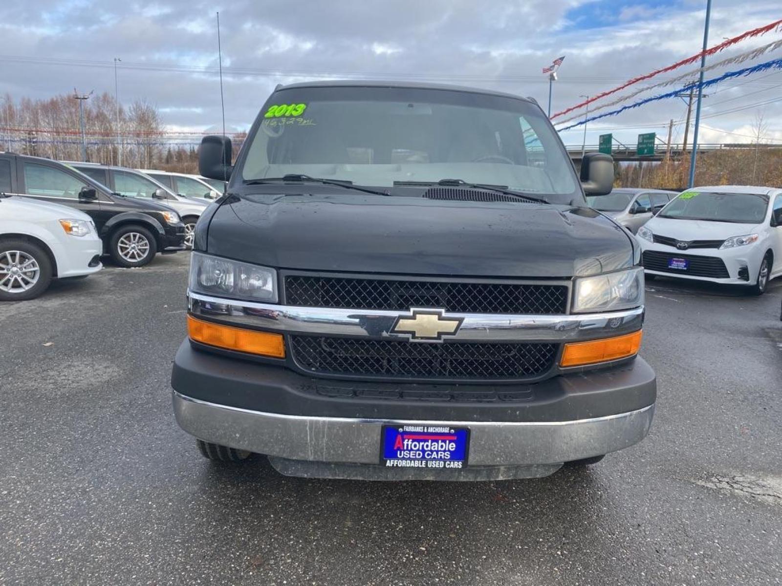 2013 BLACK CHEVROLET EXPRESS G3500 LT (1GAZG1FA5D1) with an 4.8L engine, Automatic transmission, located at 2525 S. Cushman, Fairbanks, AK, 99701, (907) 452-5707, 64.824799, -147.711899 - Photo #1