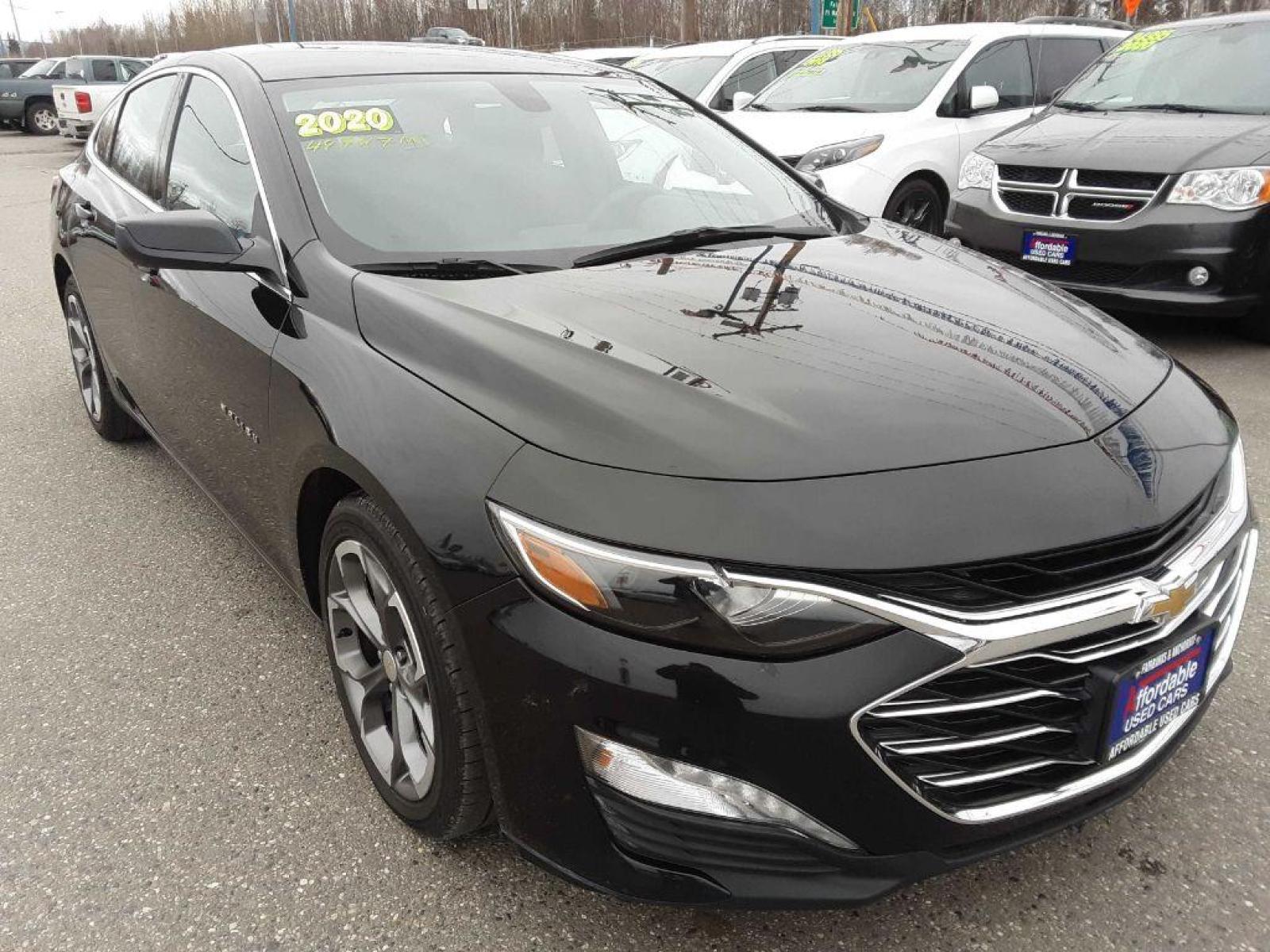 2020 BLACK CHEVROLET MALIBU LT (1G1ZD5ST4LF) with an 1.5L engine, Continuously Variable transmission, located at 2525 S. Cushman, Fairbanks, AK, 99701, (907) 452-5707, 64.824799, -147.711899 - Photo #0