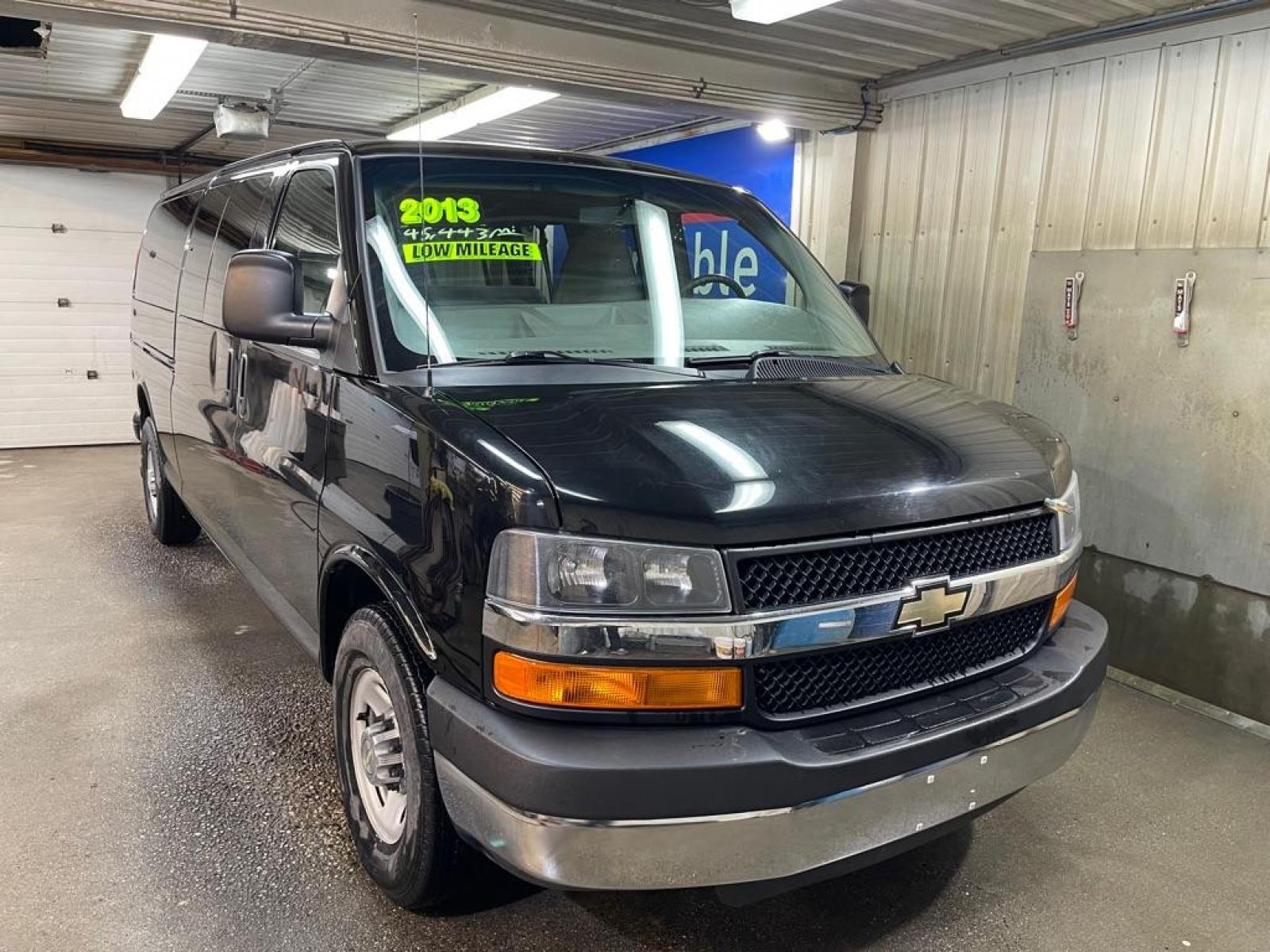 2013 BLACK CHEVROLET EXPRESS G3500 LT (1GAZG1FA1D1) with an 4.8L engine, Automatic transmission, located at 2525 S. Cushman, Fairbanks, AK, 99701, (907) 452-5707, 64.824799, -147.711899 - Photo #0