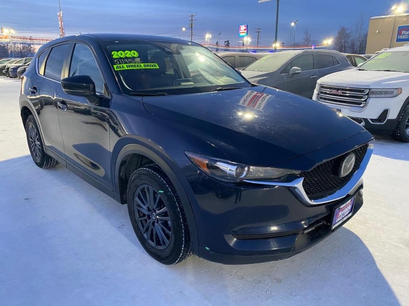 2020 BLUE MAZDA CX-5 TOURING (JM3KFBCM2L0) with an 2.5L engine, Automatic transmission, located at 2525 S. Cushman, Fairbanks, AK, 99701, (907) 452-5707, 64.824799, -147.711899 - Photo #0