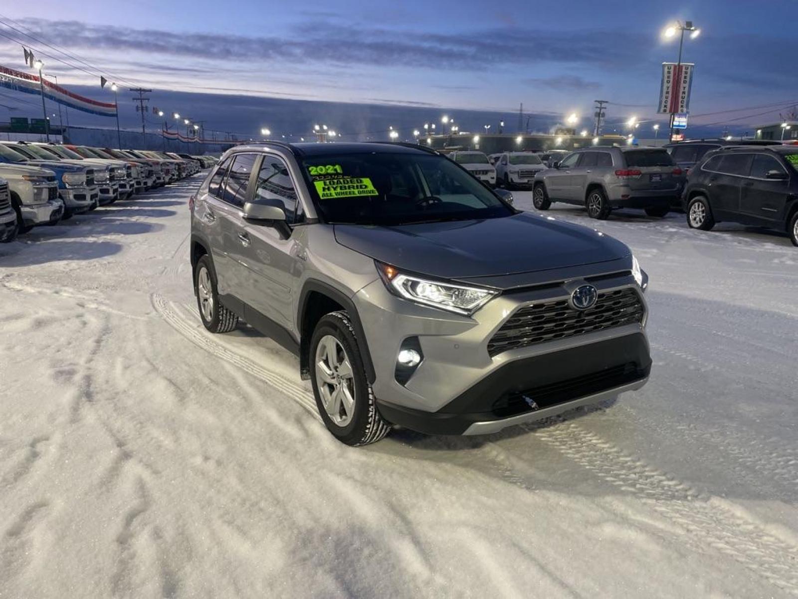 2021 SILVER TOYOTA RAV4 LIMITED (4T3D6RFV3MU) with an 2.5L engine, Continuously Variable transmission, located at 2525 S. Cushman, Fairbanks, AK, 99701, (907) 452-5707, 64.824799, -147.711899 - Photo #1