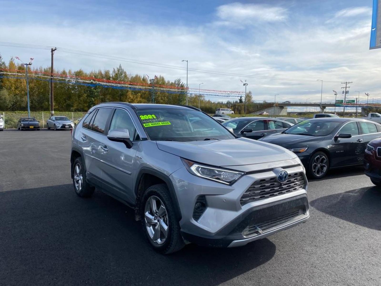 2021 SILVER TOYOTA RAV4 LIMITED (4T3D6RFV3MU) with an 2.5L engine, Continuously Variable transmission, located at 2525 S. Cushman, Fairbanks, AK, 99701, (907) 452-5707, 64.824799, -147.711899 - Photo #1