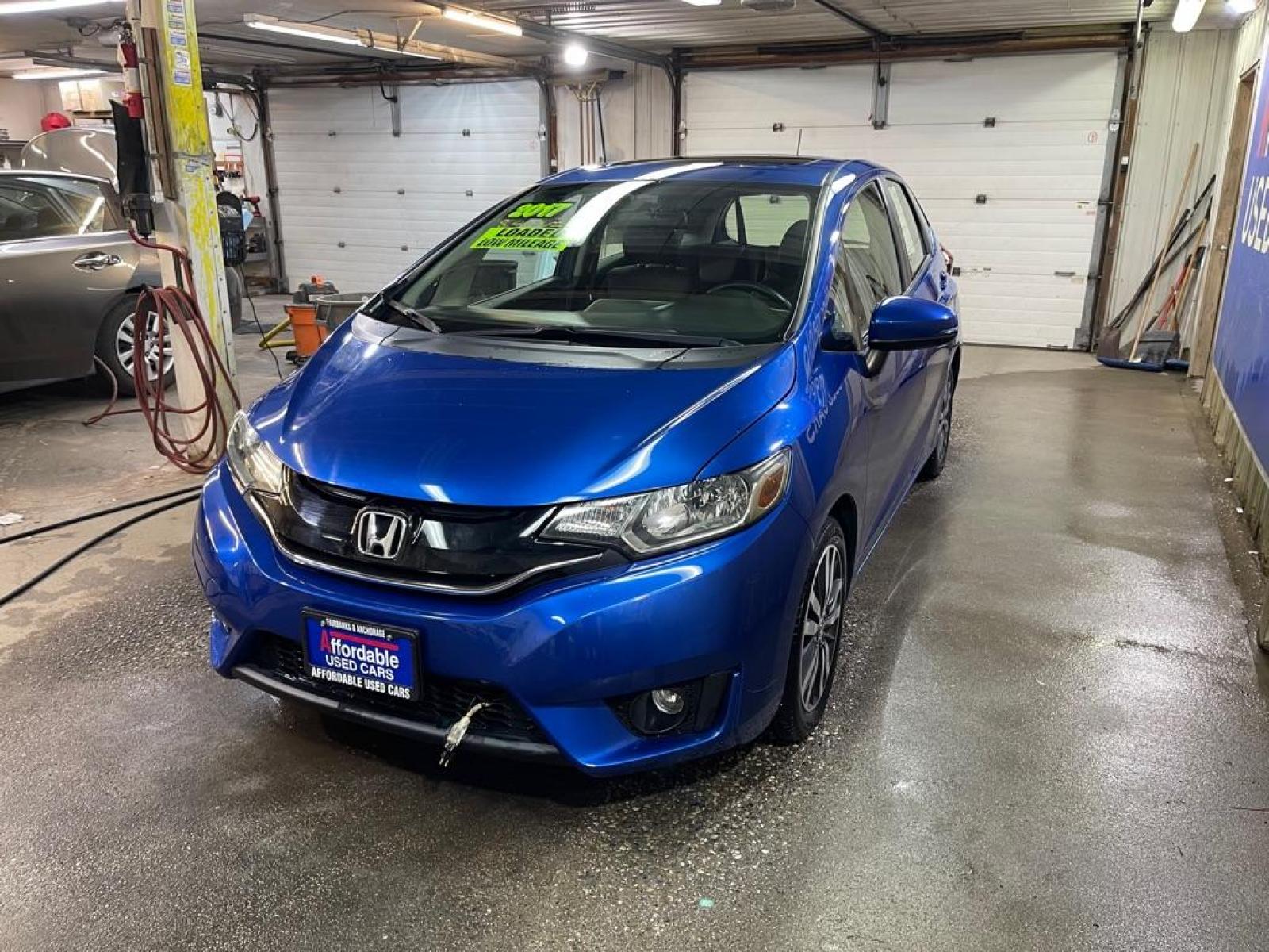 2017 BLUE HONDA FIT EX (JHMGK5H8XHS) with an 1.5L engine, Continuously Variable transmission, located at 2525 S. Cushman, Fairbanks, AK, 99701, (907) 452-5707, 64.824799, -147.711899 - Photo #3