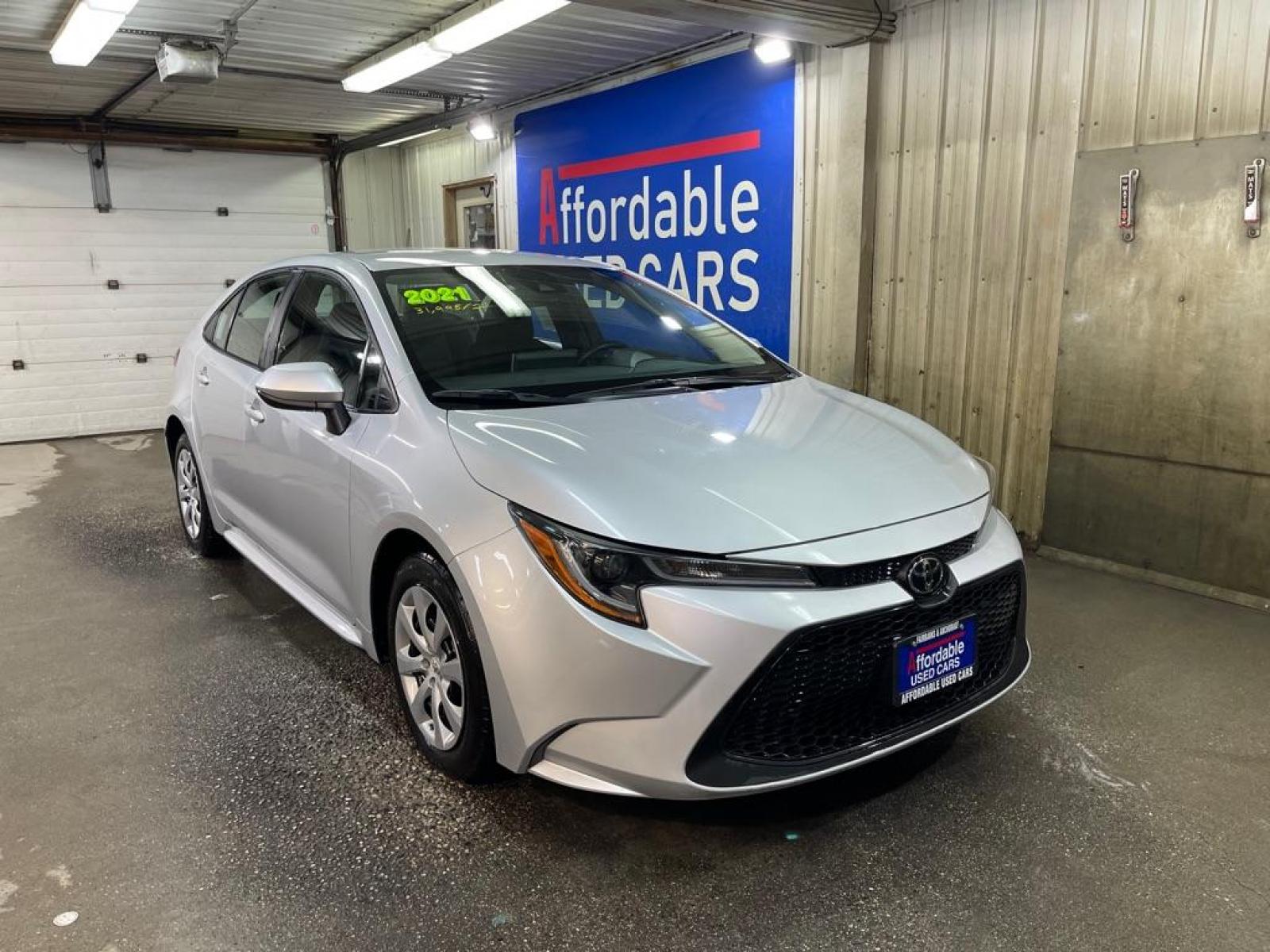2021 SILVER TOYOTA COROLLA LE (5YFEPMAE5MP) with an 1.8L engine, Continuously Variable transmission, located at 2525 S. Cushman, Fairbanks, AK, 99701, (907) 452-5707, 64.824799, -147.711899 - Photo #0