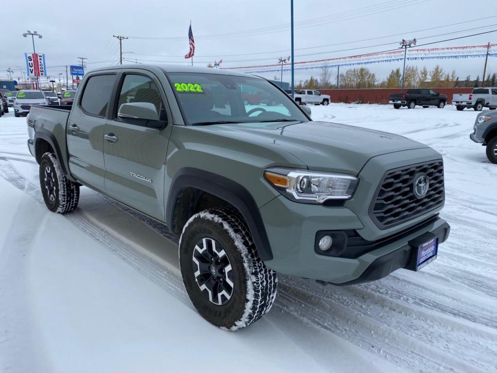 2022 GRAY TOYOTA TACOMA TRD DOUBLE CAB (3TMCZ5ANXNM) with an 3.5L engine, Automatic transmission, located at 2525 S. Cushman, Fairbanks, AK, 99701, (907) 452-5707, 64.824799, -147.711899 - Photo #1