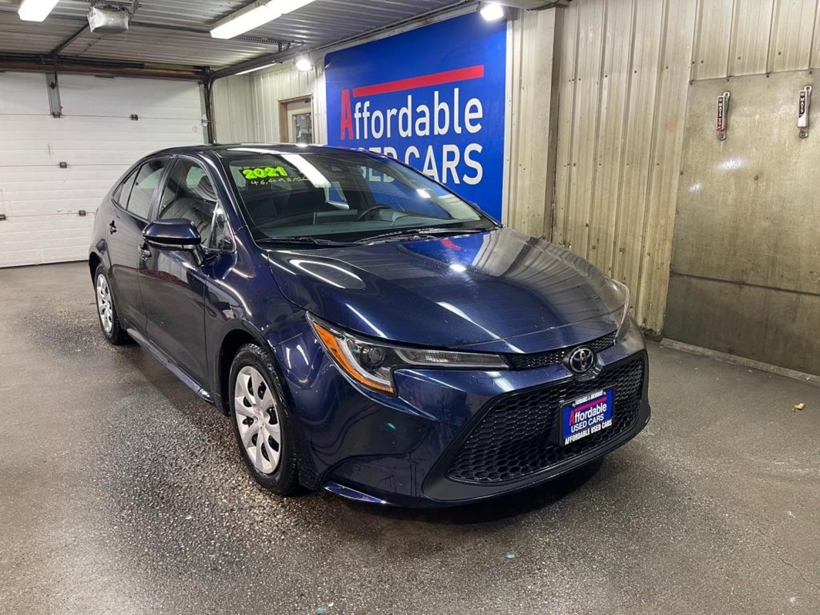 2021 BLUE TOYOTA COROLLA LE (5YFEPMAE2MP) with an 1.8L engine, Continuously Variable transmission, located at 2525 S. Cushman, Fairbanks, AK, 99701, (907) 452-5707, 64.824799, -147.711899 - Photo #0