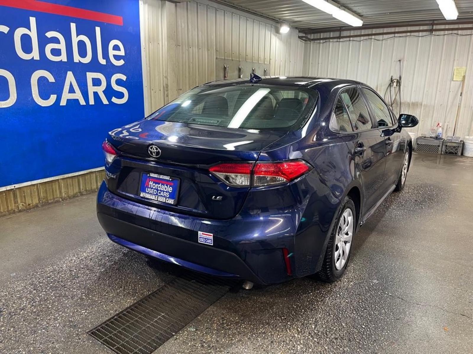 2021 BLUE TOYOTA COROLLA LE (5YFEPMAE2MP) with an 1.8L engine, Continuously Variable transmission, located at 2525 S. Cushman, Fairbanks, AK, 99701, (907) 452-5707, 64.824799, -147.711899 - Photo #2