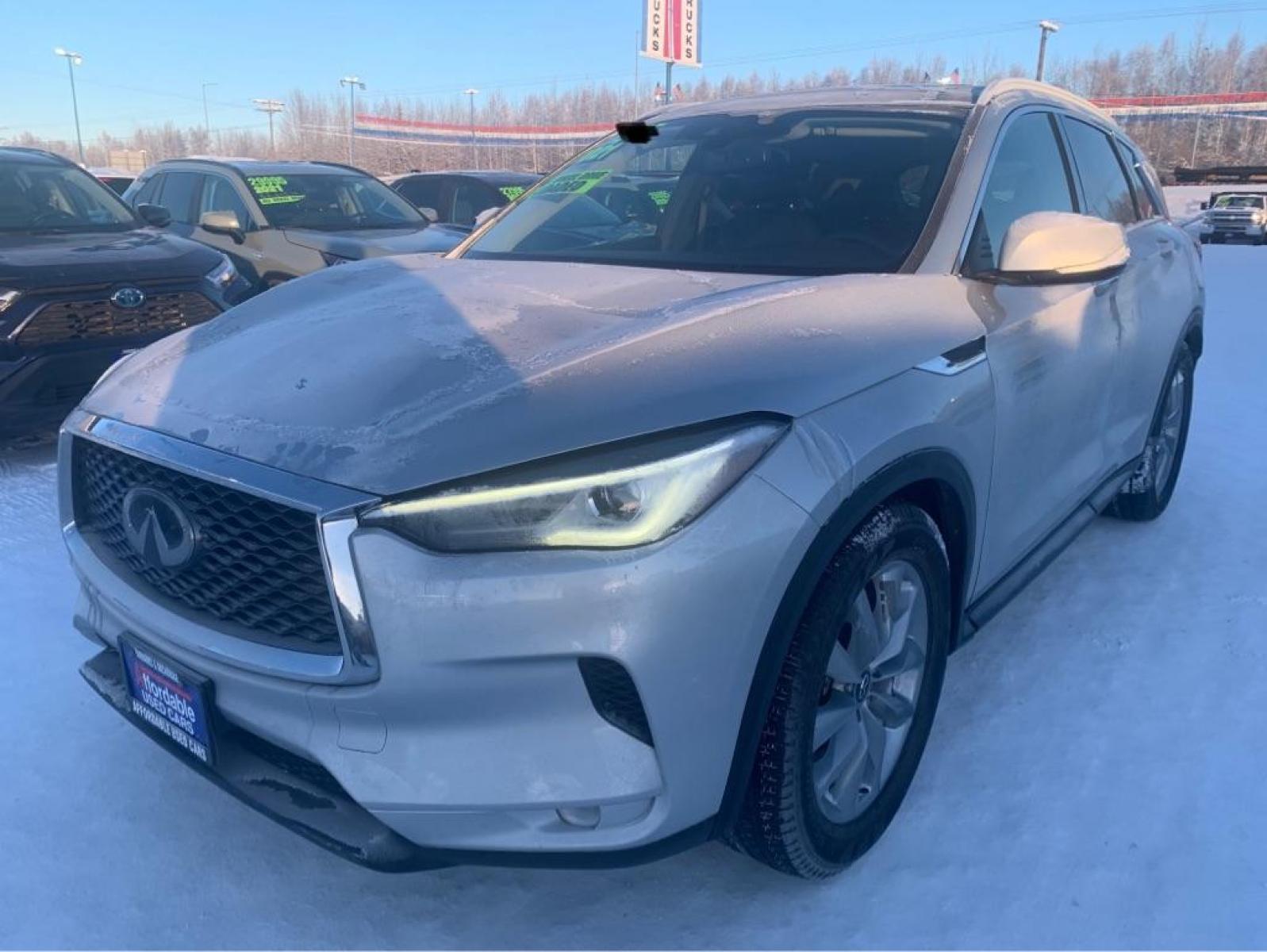 2021 SILVER INFINITI QX50 LUXE (3PCAJ5BB9MF) with an 2.0L engine, Continuously Variable transmission, located at 2525 S. Cushman, Fairbanks, AK, 99701, (907) 452-5707, 64.824799, -147.711899 - Photo #1