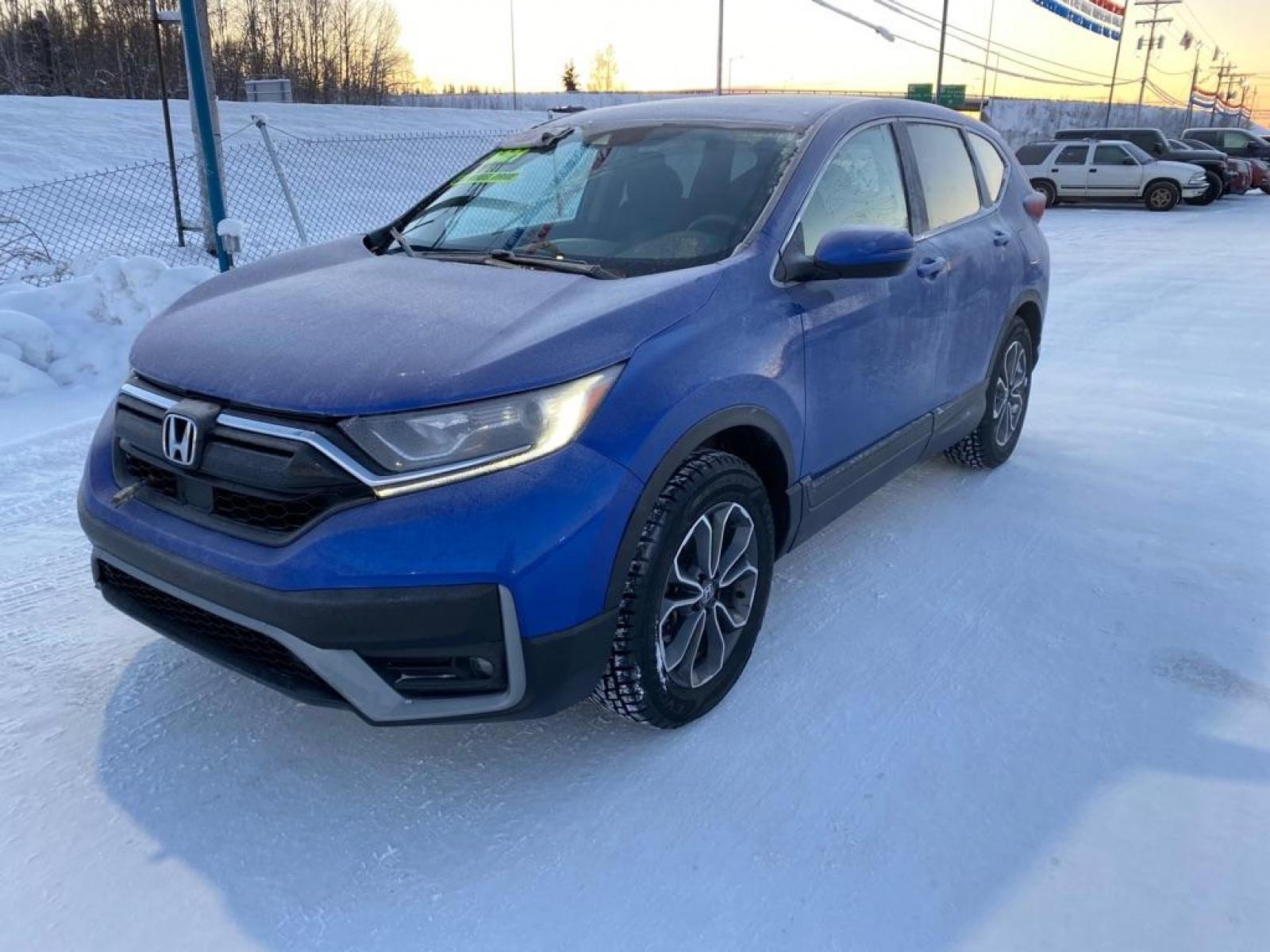 2021 BLUE HONDA CR-V EX (7FARW2H52ME) with an 1.5L engine, Continuously Variable transmission, located at 2525 S. Cushman, Fairbanks, AK, 99701, (907) 452-5707, 64.824799, -147.711899 - Photo #0
